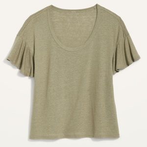 old navy flutter sleeve scoop neck top